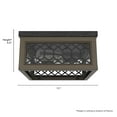 thumbnail image 5 of Hunter - Chevron 2-light Rustic Iron, Medium Size Flush Mount Light, Dimmable, Casual Style, Square Shaped, for Bedrooms, Dining, Living Rooms - 19969, 5 of 6