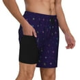thumbnail image 3 of Picia Mathematical Symbols pattern Mens Swim Trunks with Compression Liner Stretch Beach Shorts Quick Dry with Zipper Pockets No-Chafing Board Shorts-Medium, 3 of 9