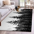 thumbnail image 2 of Black Mist Forest Area Rug Washable 3x5 Entryway Rug Non-Slip Indoor Low Pile Retro Country Watercolor Tree Scenery Floor Carpet Small Rugs for Bedroom Office Living Room Kitchen Entrance Nursery, 2 of 9