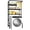 Black, variant on U11 Medium Over Washer and Dryer Shelves, 3 Tiers Laundry Room Storage and Organizer Standing Shelf, Metal Freestanding Clothes Drying Rack, 31.1”W x 19.7”D x 77.6”H, Black