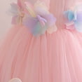 thumbnail image 5 of THDHVS Flower Girl Dress,Colorful Floral Mesh Tulle Tutu Gown Princess Style Ideal for Girls Bridesmaid Wedding Evening Party,Girls Party Dress Pink 3-4 Years, 5 of 9