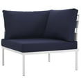 thumbnail image 6 of Modway Harmony 6 Piece Outdoor Patio Aluminum Sectional Sofa Set in White Navy, 6 of 8