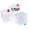 thumbnail image 1 of 2-PACK 10L Portable collapsible water can with faucet, 1 of 5