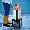 Hipicute 30 Qt Turkey Fryer, 5000BTU Aluminum Outdoor Deep Fryer & Seafood Boiler Steamer With 0-5 Psi Regulator, Fish Fryer Pot With Injector