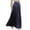 Navy, variant on WTOBBY Women's Casual Pleated Solid Color Maxi Skirt A-Line Floor Length Skirt High Waist Flowy Swishy Long Skirt with Elastic Waist for Boho and Daily Style,Black L