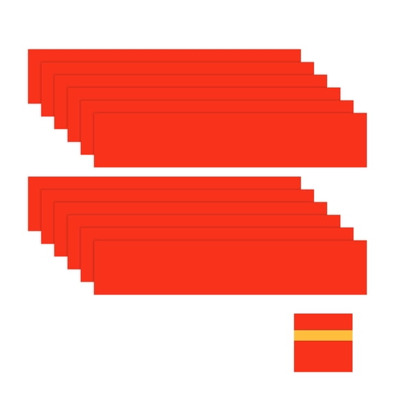 Uxcell 12-Pack Name Plate Engraving Blanks 1.3mm Thick 10x2 Inch Red/Yellow