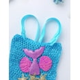 thumbnail image 3 of YEAHDOR Baby Girls Mermaid Cosplay Costume Halloween Carnival Party Fancy Outfit Toddlers Mesh Tutu Dress with Hair Hoop A Light Blue 8-9Y, 3 of 7