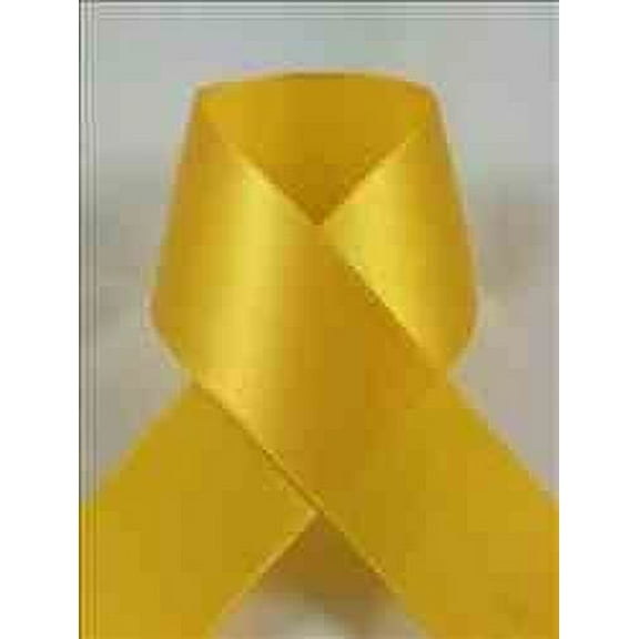 Schiff Ribbons 2244-1 20-Yard Polyester Double Face Satin Ribbon, 1/4-Inch, Yellow Gold