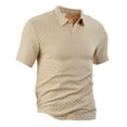 thumbnail image 2 of Ramiter Mens Golf Shorts Golf Shirts for Men Short Sleeve Lightweight Quick Dry Casual Collared Polo Shirts Khaki,3XL, 2 of 4