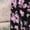 Purple, variant on Spring Print Long-Sleeved Square Neck Slit Dress