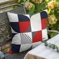 thumbnail image 5 of Red Black Circular Throw Pillow Cover Medieval Cotton Linen Cushion Cover Throw Pillow Case with Invisible Zipper for Couch Sofa Bed Chair Car 26x26 Inch, 5 of 9