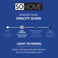 thumbnail image 6 of SoHome Zara Light Filtering Back Tab Top Curtain Solide Texture Design, Machine Washable, Set of 2 Curtain Panels, Sand, 54"x96", 6 of 6