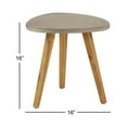 thumbnail image 3 of DecMode 16" x 16" Gray Wood Outdoor Accent Table with Concrete Inspired Top and Slender Tapered Legs, 1-Piece, 3 of 10