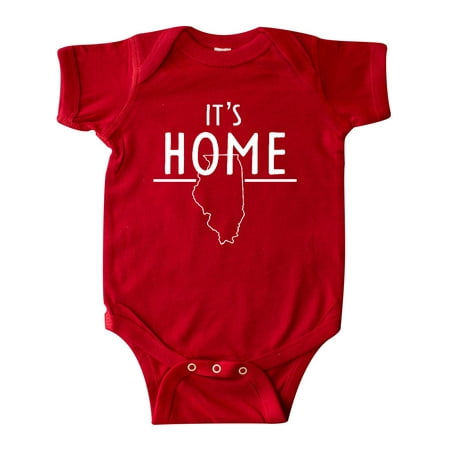 

Inktastic It s Home- State of Illinois Outline Gift Baby Boy or Baby Girl Bodysuit