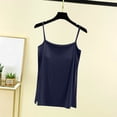 thumbnail image 2 of cfhntfmh Sleep Tops for Women Bulit in Bras Sleeveless Lounge Camisole Sleepwear Comfy Spaghetti Strap Tank Shirts, 2 of 6