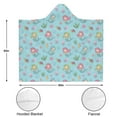 thumbnail image 3 of Wearable Blanket,Mermaid Sea Creature Pattern Hooded Wearable Flannel Blanket for Adults & Teens with Buckle,Winter Poncho Shawl Wrap Cape,50"x60", 3 of 5