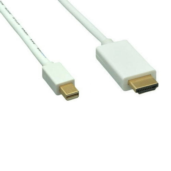 Kentek 3 Feet FT Mini DisplayPort to HDMI male to male M/M cable cord 32 AWG black mini DP MDP Thunderbolt 1080P for PC MAC HDTV white