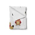 thumbnail image 2 of Dog Soft Flannel Fleece Throw Blanket, Superhero Puppy Paw Costume and Mystic Powers Laser Vision Supreme Talents, Cozy Plush for Indoor and Outdoor Use, 60" x 80", Red Cream White, by Ambesonne, 2 of 6