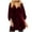 QR1-Wine, variant on Women's Velvet Mini Dress formal Wedding Guest Dress V Neck Long Sleeve Babydoll Dress Flowy Retro Cocktail Party Dresses