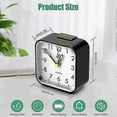 thumbnail image 2 of Silent Analog Alarm Clock, Bedside Morning Alarm Clock, Battery Operated Alarm Clock, Small Non Ticking Alarm Clock, Travel Alarm Clock with Glow/Snoo_Perfect Gift, 2 of 5