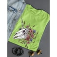 thumbnail image 3 of Unicorn Skull W Flowers. T-Shirt Women -Smartprints Designs, Female Large, 3 of 4