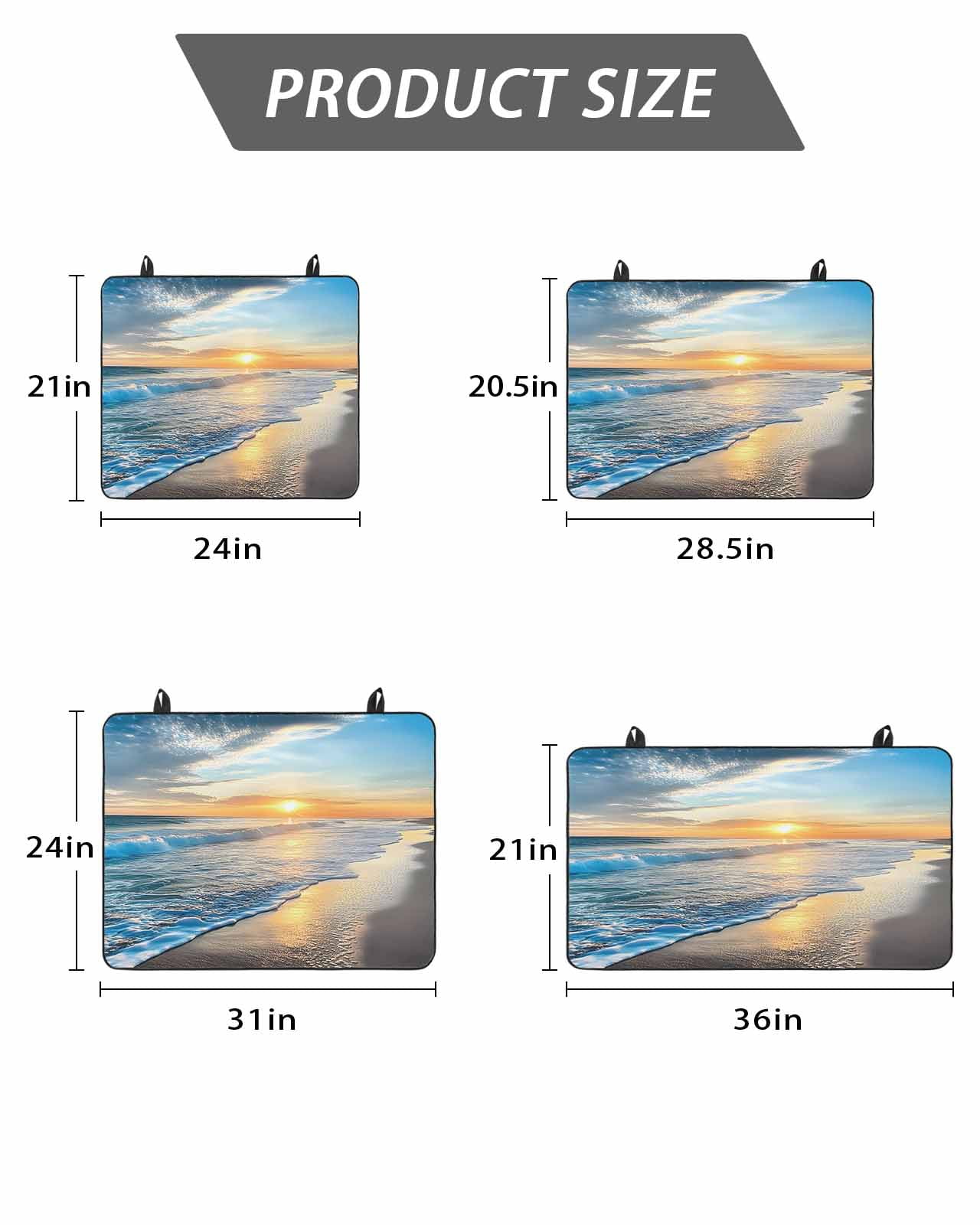Stove Top Covers for Electric Stove, Sunset Beach Glass Stovetop Cover Protector, Spray Ocean Waves Sky Nature Scenery Induction Cooktop Protector Oven Mat for Kitchen Countertop 24"x21"