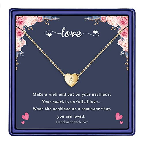 Girls initial necklace deals