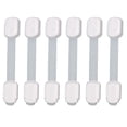 thumbnail image 1 of Cerradura de seguridad ajustable para bebés para refrigeradores, gabinetes, etc., no necesita agujeros, juego de 6, 1 of 5
