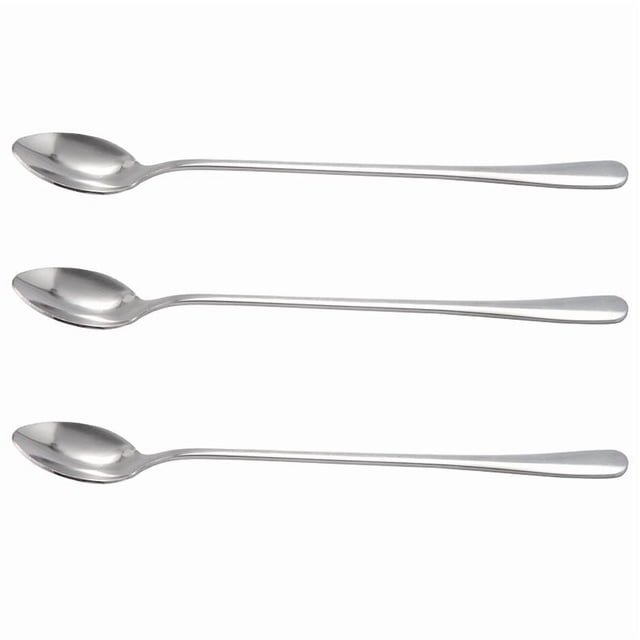 3 Pieza Cuchara de Café de Té de Acero Inoxidable de Manejar Cuchara de Helado de CóCtel Cucharas Cubiertos Cabeza Puntiaguda
