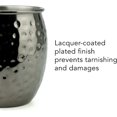 thumbnail image 4 of 4 Pack Moscow Mule Copper Mugs Hammered Pure Copper Cups Cocktail Copper Cups Set Handcrafted Stainless Steel Cups, 4 of 5