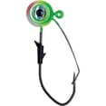 thumbnail image 4 of Eagle Claw Lazer Sharp Pro-V Weedless Eagle Eye 1/8oz Round Ball Jighead Chartreuse, 4 of 4