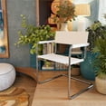 thumbnail image 3 of CRO Decor Modern Faux Leather Stainless Steel Office Chair Dining Chair, 3 of 15