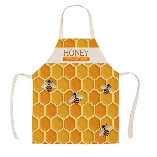 Delantal sin mangas de lino estampado para fiestas Delantal de cocina sin mangas resistente al aceite y las manchas