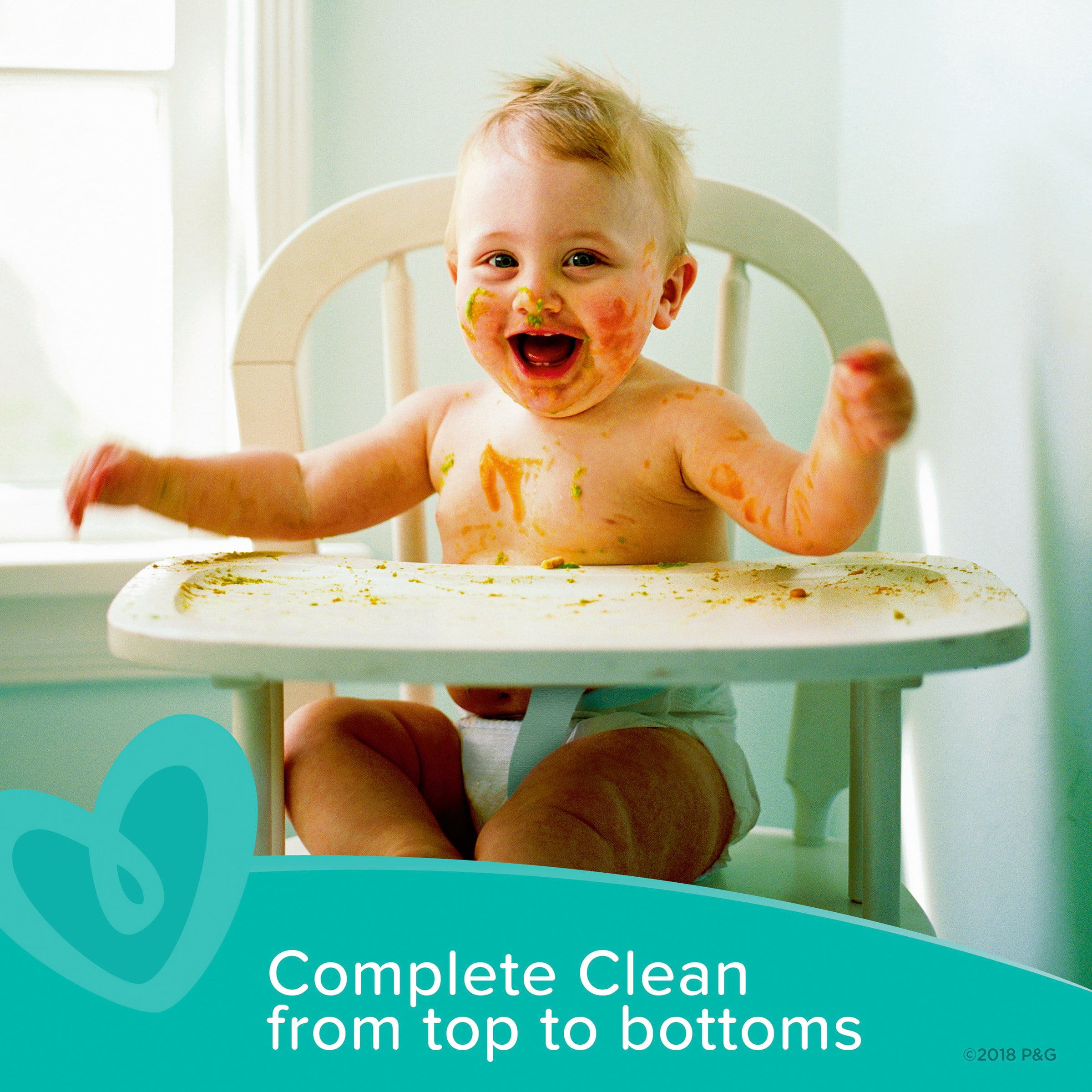 Pampers Baby Wipes, Complete Clean Scented, 7X Pop-Top Packs, 504 Count
