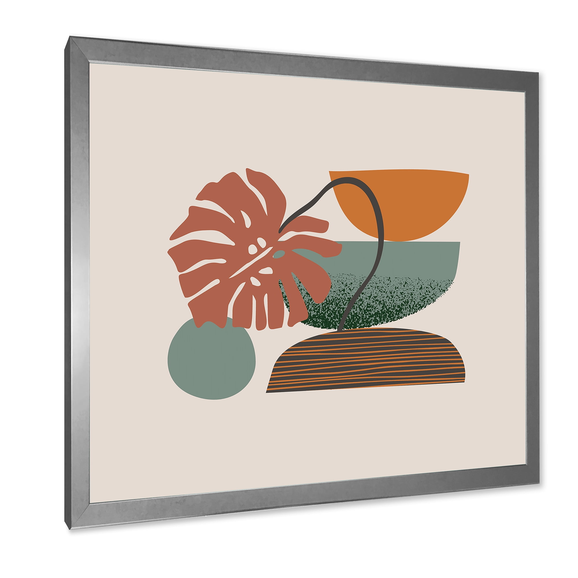 Designart 'Abstract Colorful Geometric Art Collage III' Modern Framed Art Print