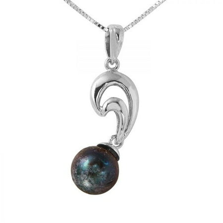 Foreli 7MM Tahitian Pearl 14K White Gold Necklace