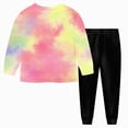 thumbnail image 5 of TOWED22 Little Boys Girls Outfits Graphic Cotton 2 Piece Train Toddler Loungewear Fall Winter Clothes Set 3 6 9 12 18 24 Months 2 3 4 5 6 7 8 9 Years(Hot Pink,8-9 Y), 5 of 6