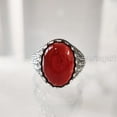 thumbnail image 2 of Red Onyx Mans Ring, Natural Red Onyx Gents Ring, December, Silver Jewelry, 925 Silver Ring, Birthday Gift, Heavy Mens Ring, Arabic Design, Ottoman Style Ring, Christmas, Turkey Mens Signet Ring, 2 of 7