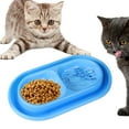 thumbnail image 3 of Cat Bowls for Food and Water Easy to Clean Ants Away Outside Pet Double Bowl Large Blue, 3 of 8