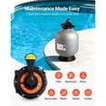 thumbnail image 3 of KFFKFF Sand Filter, 24-Inch, 65 GPM Above Inground Swimming Pool Sand Filter System, with 7-Way Multi-Port Valve, Backwash, Rinse, Recirculate, 3 of 9