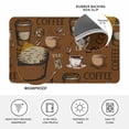 thumbnail image 4 of Coffee Theme Doormat Outdoor Entrance 18"x30", Funny Brown Vintage Beans Latte Tea Cup Absorb Moisture Dirt Door Mats, Non-Slip Rubber Backing Floor Mats Indoor, Low-Profile Front Door Rugs, 4 of 9