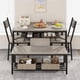 thumbnail image 2 of Dining mesa set para 4 - kitchen mesa con 2 sillas y almacenamiento bench, 47.2 - pulgada rectangular mesa con wine rack, perfect para small space apartments (rustic gray), 2 of 8