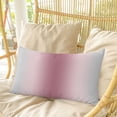 thumbnail image 4 of Pink Grey Ombre Pillow Covers, Linen Long Throw Pillow Case, Farmhouse Gradient Minimalist Holiday Pillow Protector Decorative Cushion Cover for Living Room/Bedroom 16" x 24", 4 of 8