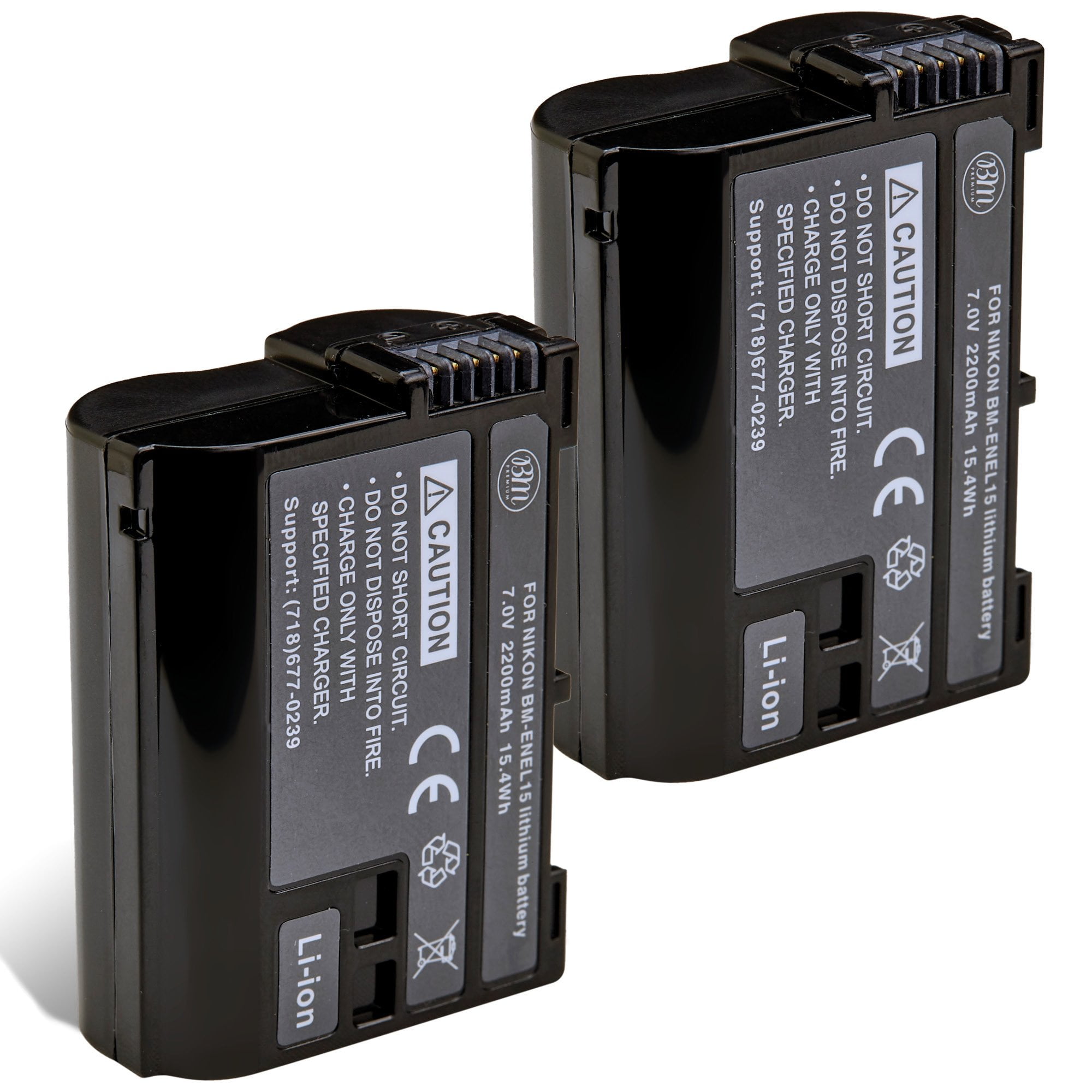 BM Premium 2 ENEL15B Batteries for Nikon Z6, Z7, 1 V1, D500, D600