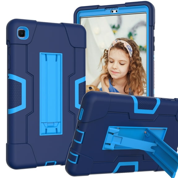 Dteck Case for Samsung Galaxy Tab A7 Lite 8.7-inch SM-T220 T225 (2021 Released),Shockproof Armor Rubber Case Kickstand Hybrid 3-Layer Protection Hard Cover without Screen Protector,Navy Blue