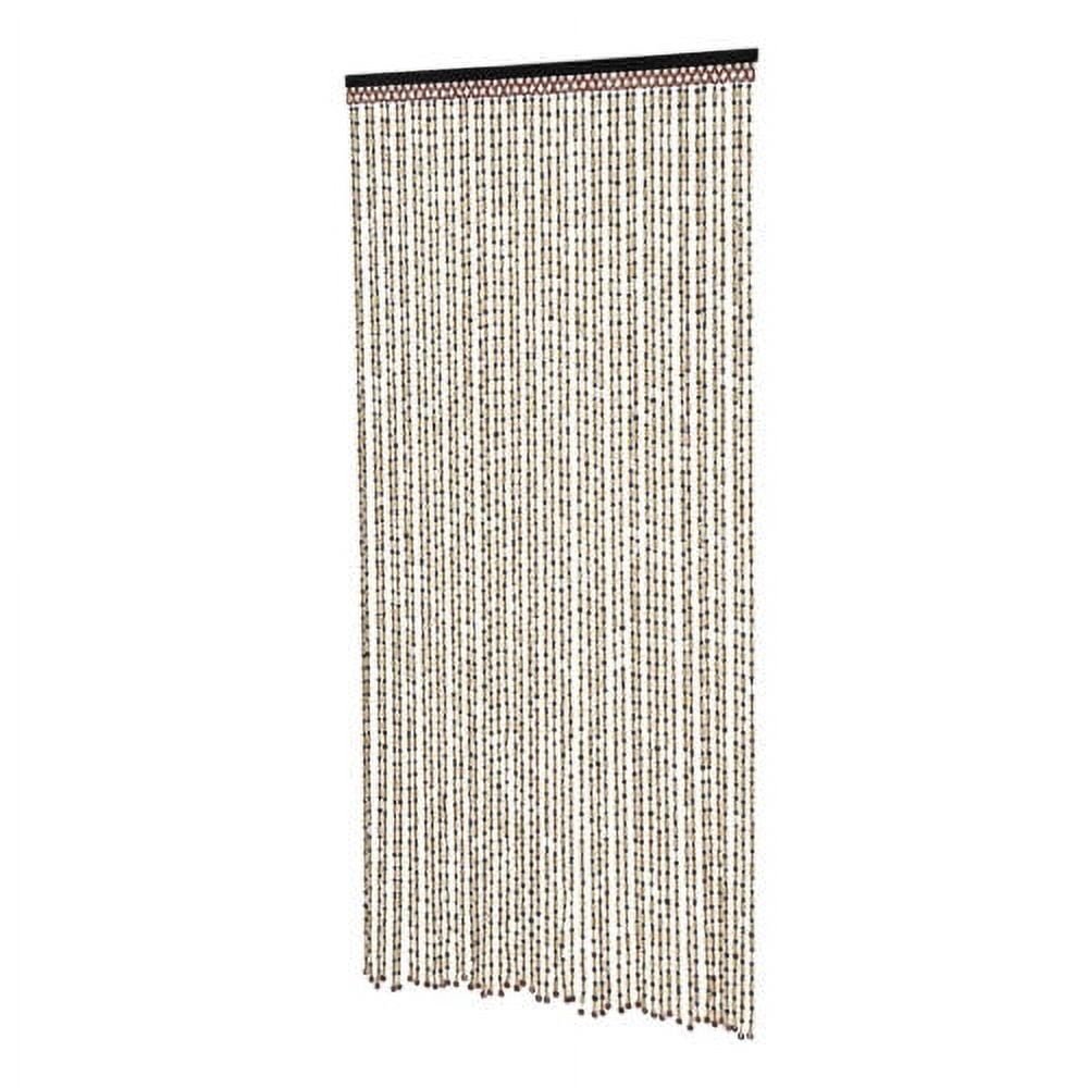 Natural Wood and Bamboo Beaded Curtain-Bamboo Doorway Room Divider Decorative