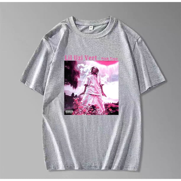 Camiseta con estampado de Lil Uzi Vert para hombre y mujer, camisa con diseño de alta calidad, color rosa, hip hop, Verano xuanjing unisex