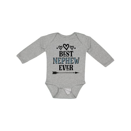 

Inktastic Best Nephew Ever from Aunt Boys Long Sleeve Baby Bodysuit