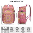 thumbnail image 2 of Cooler Backpack Mandala Ethnic Zen Pattern, Leak Proof Lunch Backpack, Tribal Abstract Floral Design Bag for Outdoor Beach Camping, 2 of 6