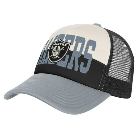 Youth White/Silver Las Vegas Raiders Modern Fan Trucker Adjustable Hat
